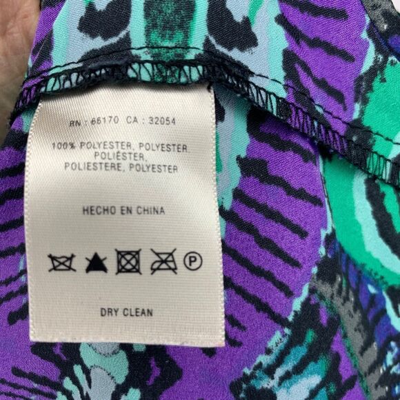 Maeve By Anthropology Ikat Pattern Shirt Dress Women Size Small Roll Tab Sleeve - Picture 13 of 14